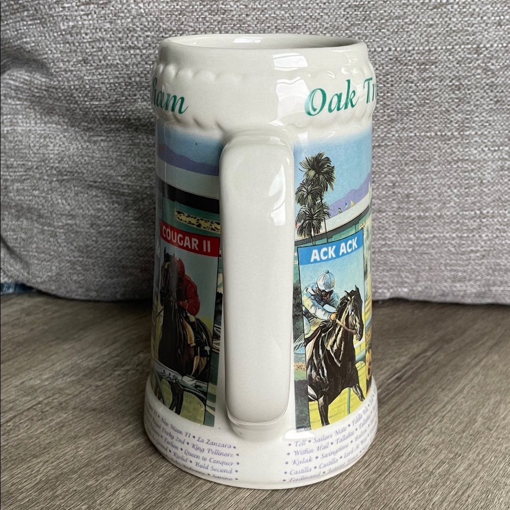 Oak Tree Racing Association Commemorative Ceramic Stein - Cream/Green - Picture 3 of 7